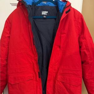 Lands end boys 3 in 1 waterproof squall jacket HUSKY size